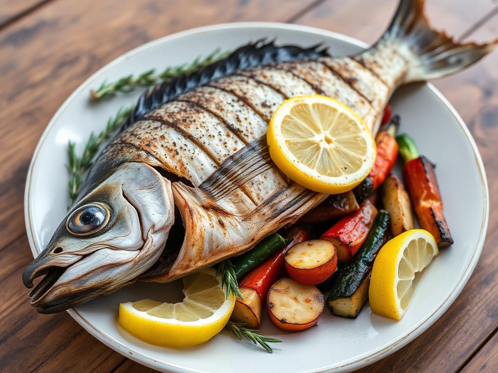 Dorade vom Grill mit Rosmarin