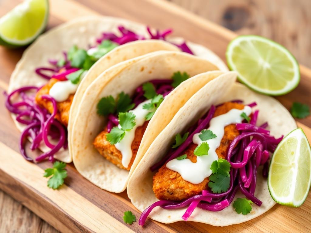 Fisch-Tacos mit Kohlsalat