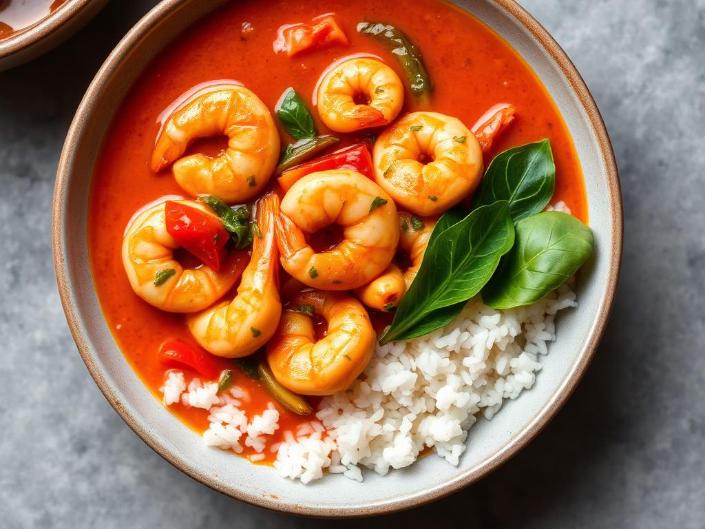 Garnelen Thai Rotes Curry