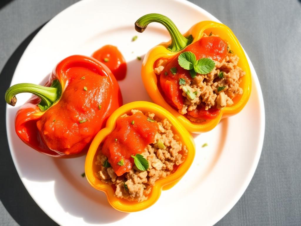 Gefüllte Paprika mit Pute
