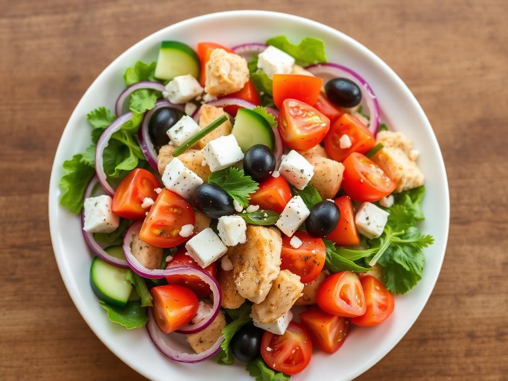 Griechischer Hähnchensalat