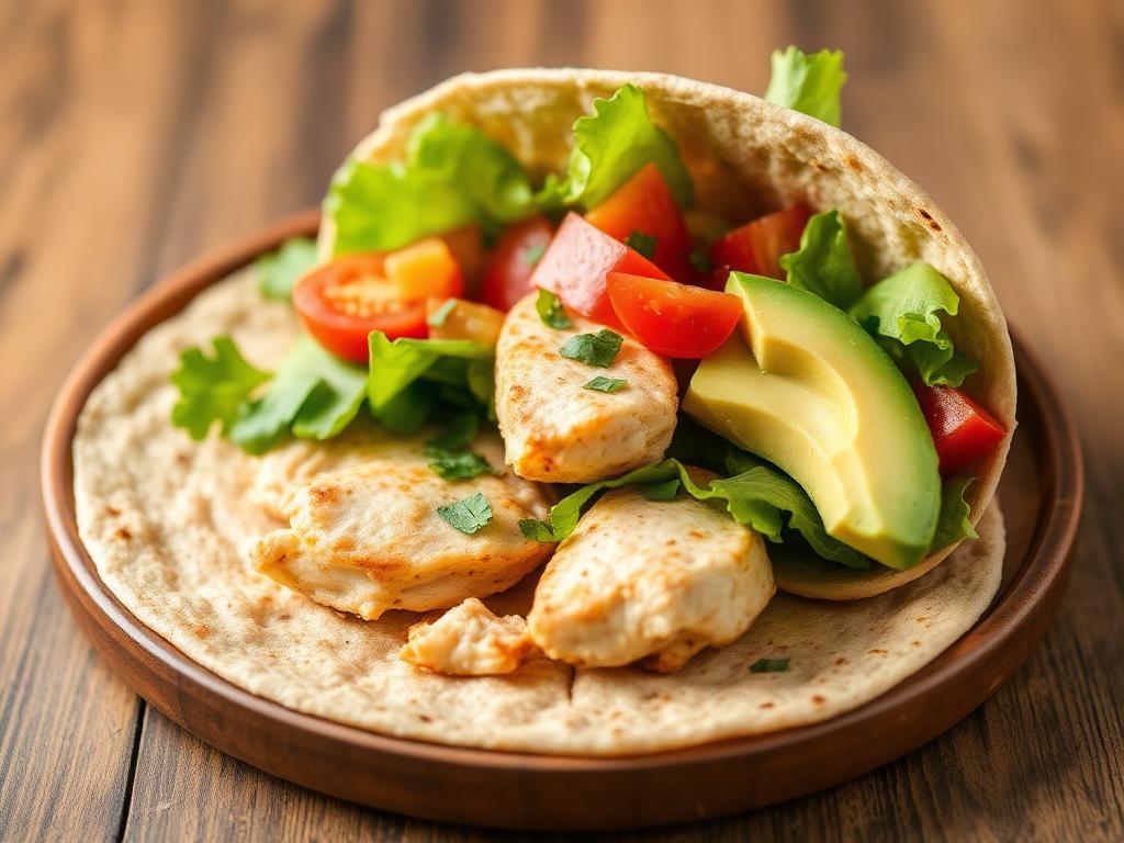Hähnchen-Gurken-Joghurt-Wrap