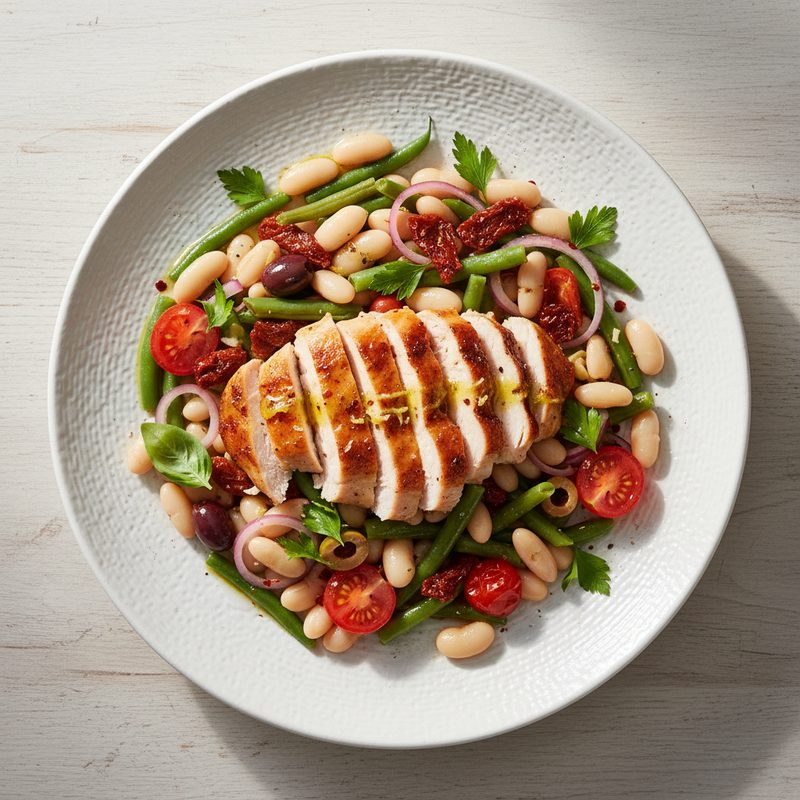 Hähnchen-Bohnen-Salat