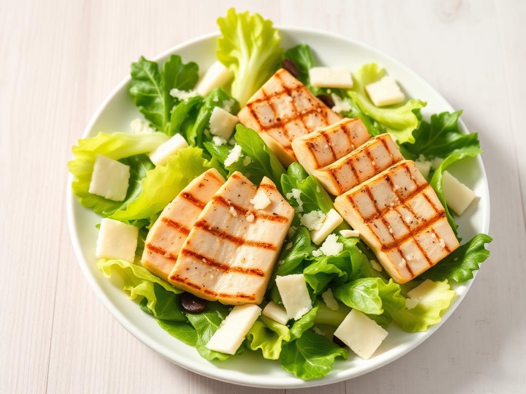 Hähnchen-Caesar-Salat (leicht)