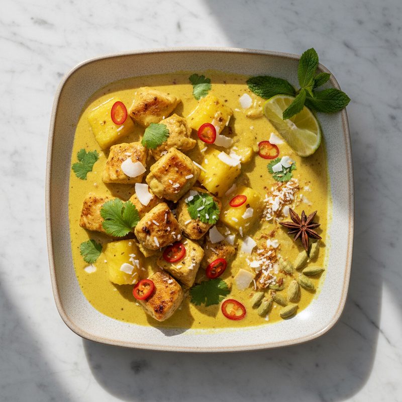 Hähnchen-Ananas-Curry