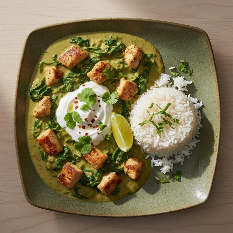Hähnchen-Spinat-Curry