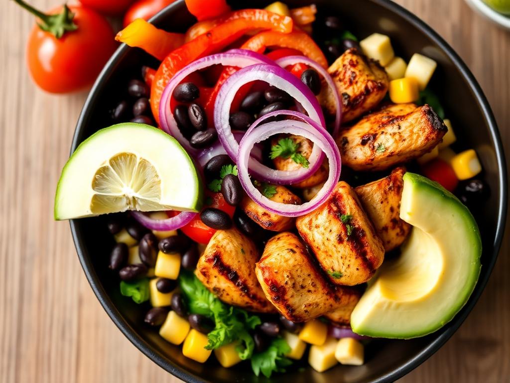 Hähnchen-Fajita-Bowl