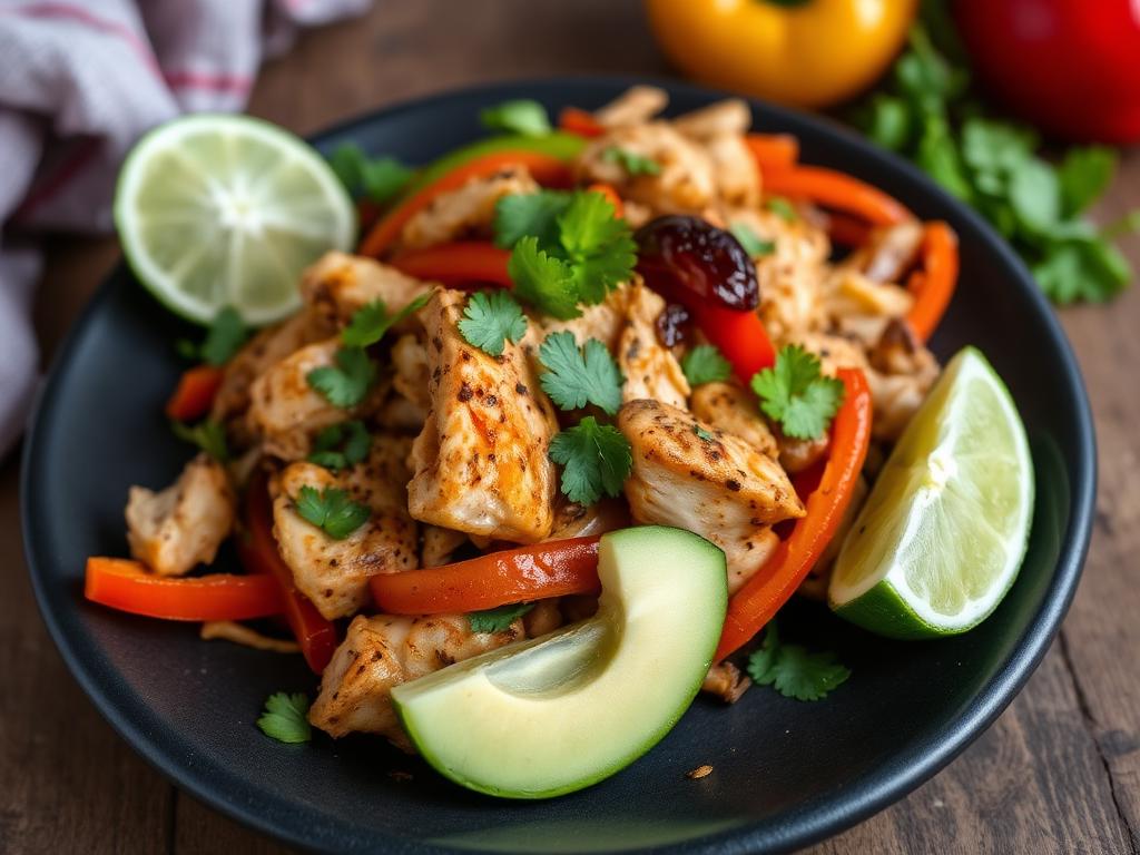 Mexikanischer Hähnchen-Fajita-Salat