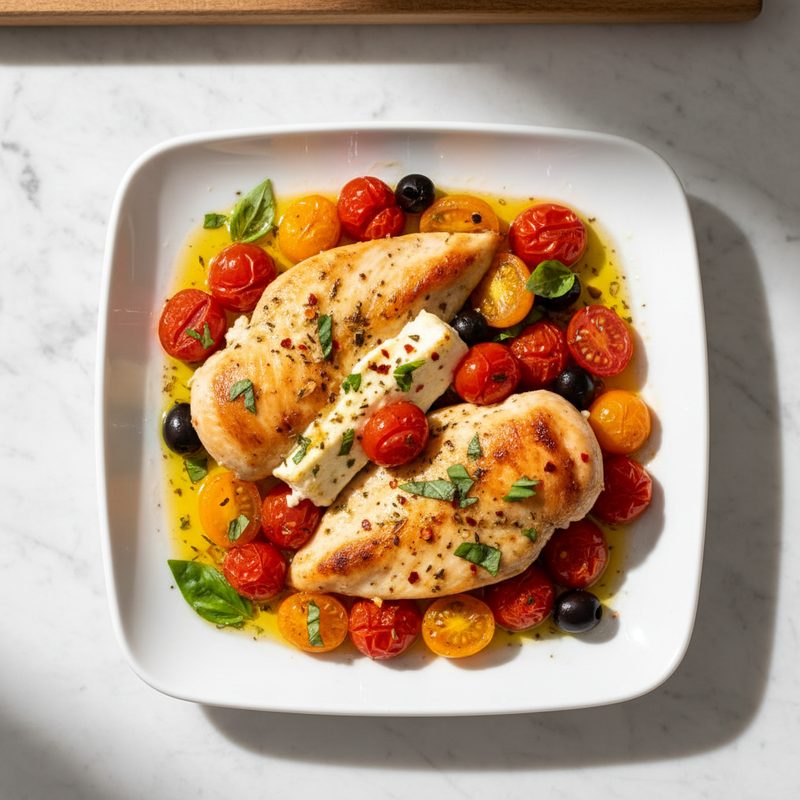 Feta-Tomaten-Hähnchen