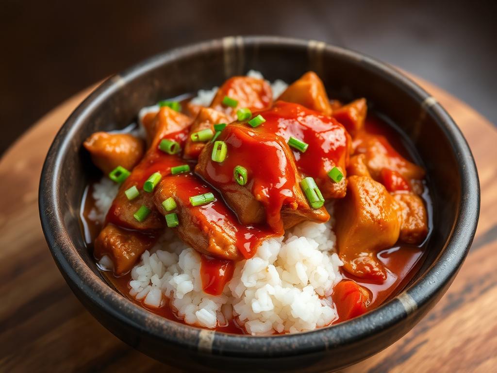 Koreanische Hähnchen-Gochujang-Bowl