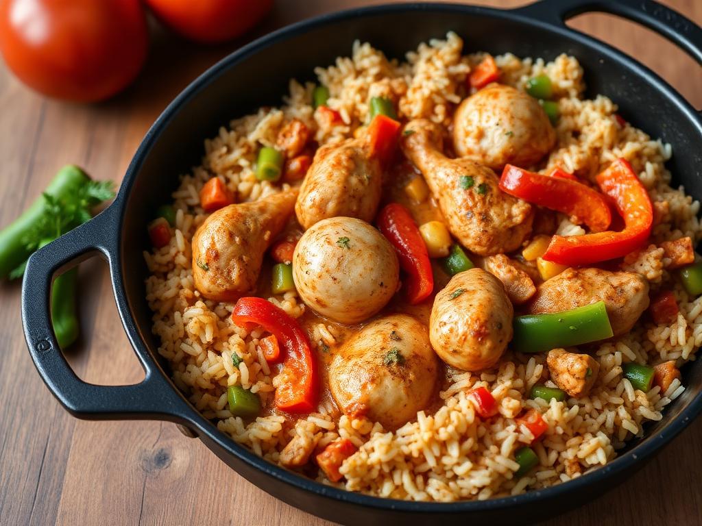 Hähnchen-Paprika-Reis
