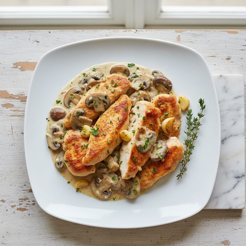 Knoblauch-Creme-Hähnchen