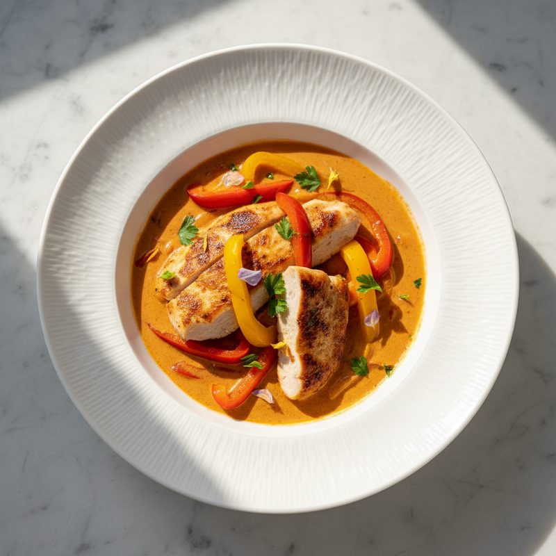 Hähnchen in Paprikasauce