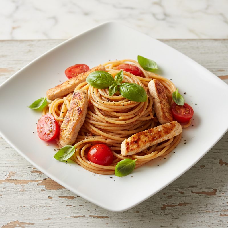 Hähnchen-Spaghetti light