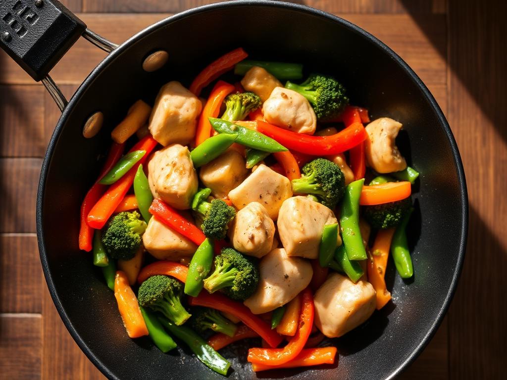 Bunter Hähnchen-Stir-Fry