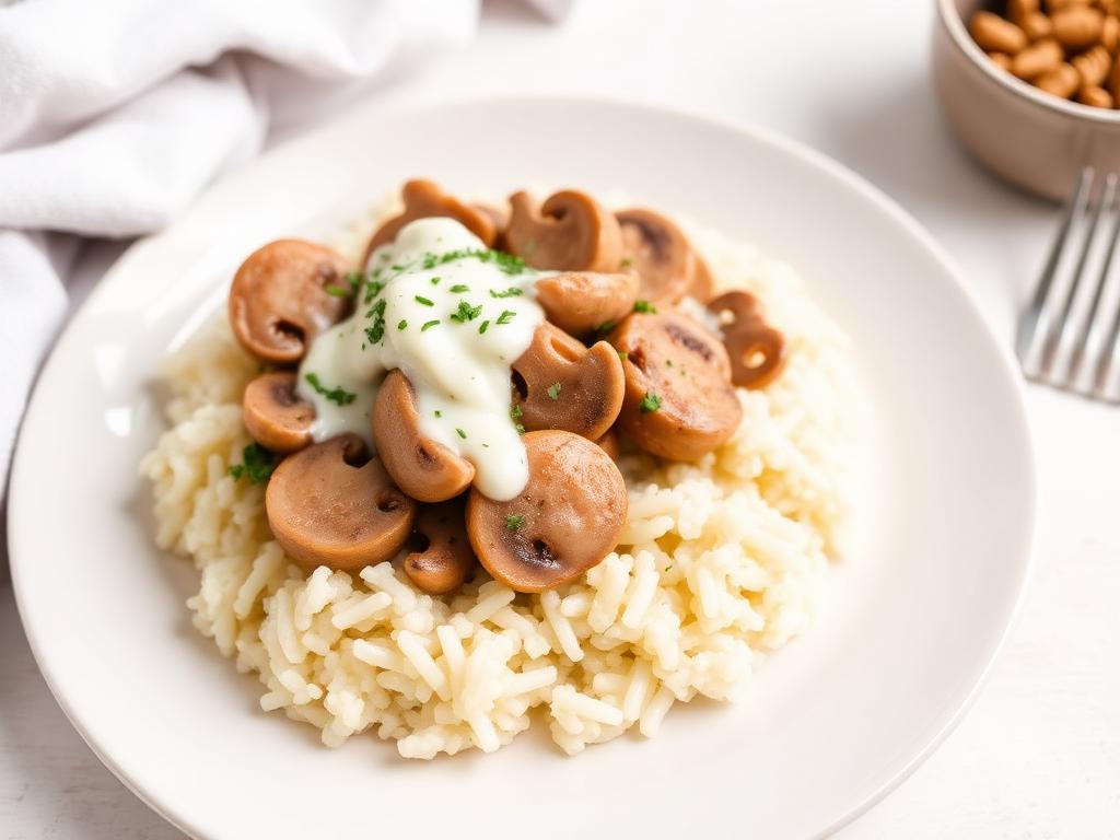 Hähnchen-Stroganoff light