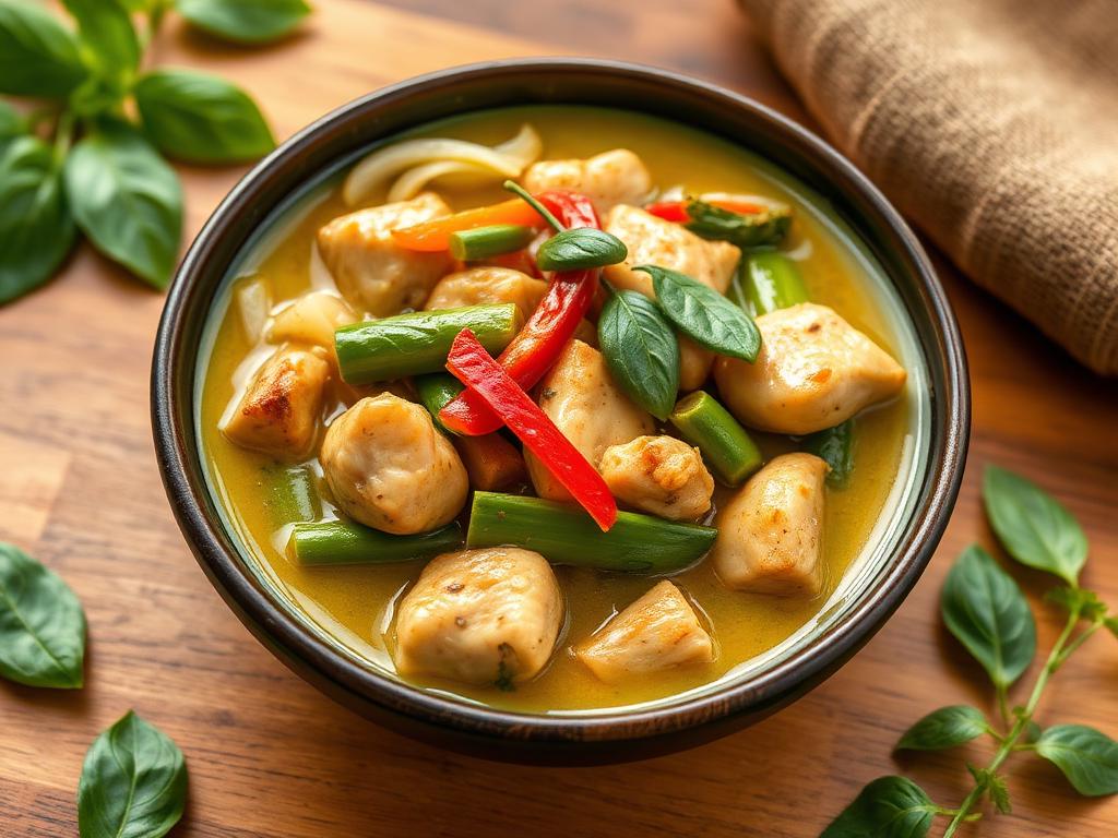 Thai-Hähnchen mit grünem Curry