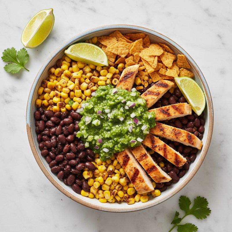 Hähnchen-Tortilla-Bowl