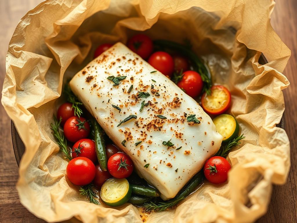 Heilbutt en Papillote