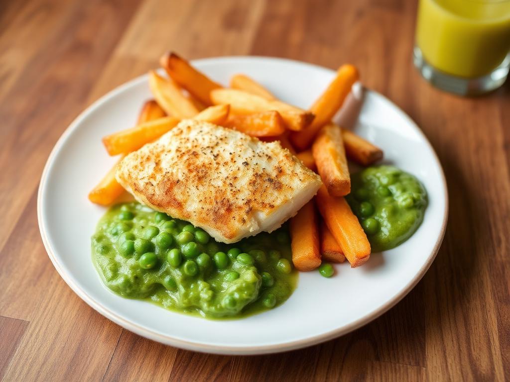 Kabeljau mit Süßkartoffel-Chips