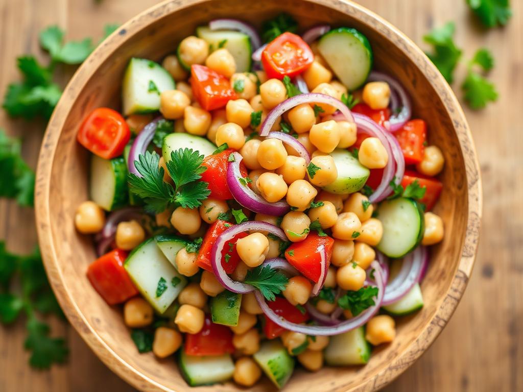 Kichererbsen-Gurken-Salat