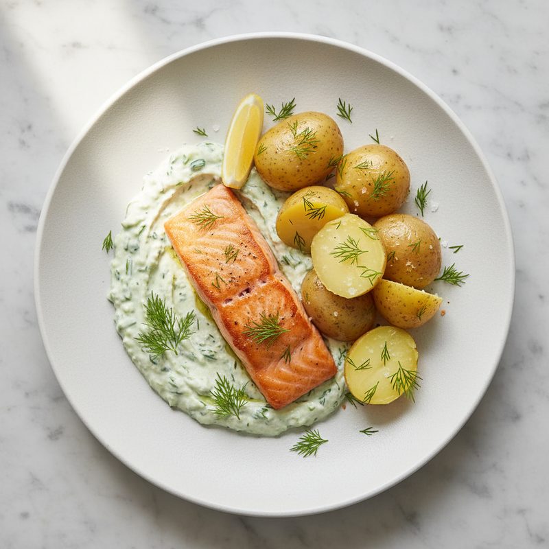 Lachs mit Dill-Quark