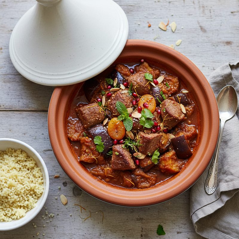 Lamm-Auberginen-Tajine
