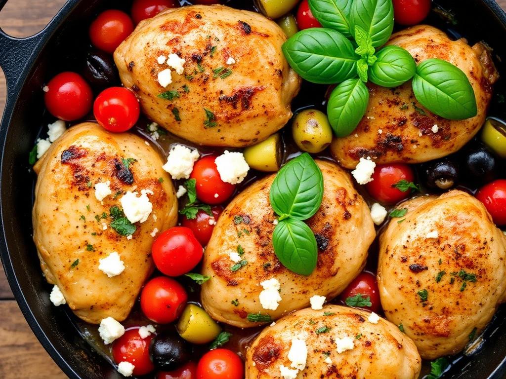 Mediterrane Hähnchen-Pfanne