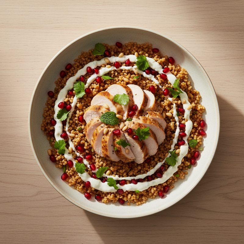 Puten-Bulgur-Bowl