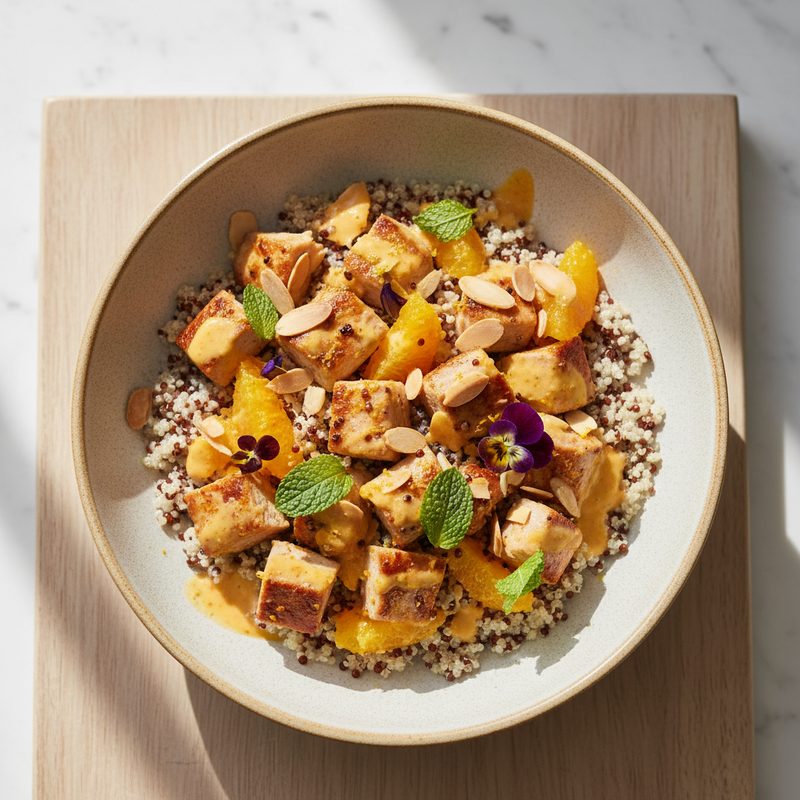 Puten-Mandel-Bowl