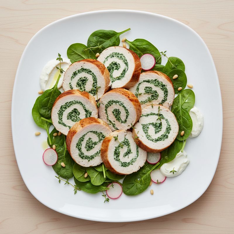 Puten-Spinat-Roulade