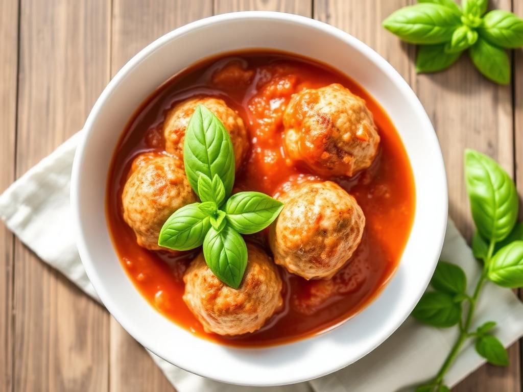 Puten-Frikadellen in Tomatensauce