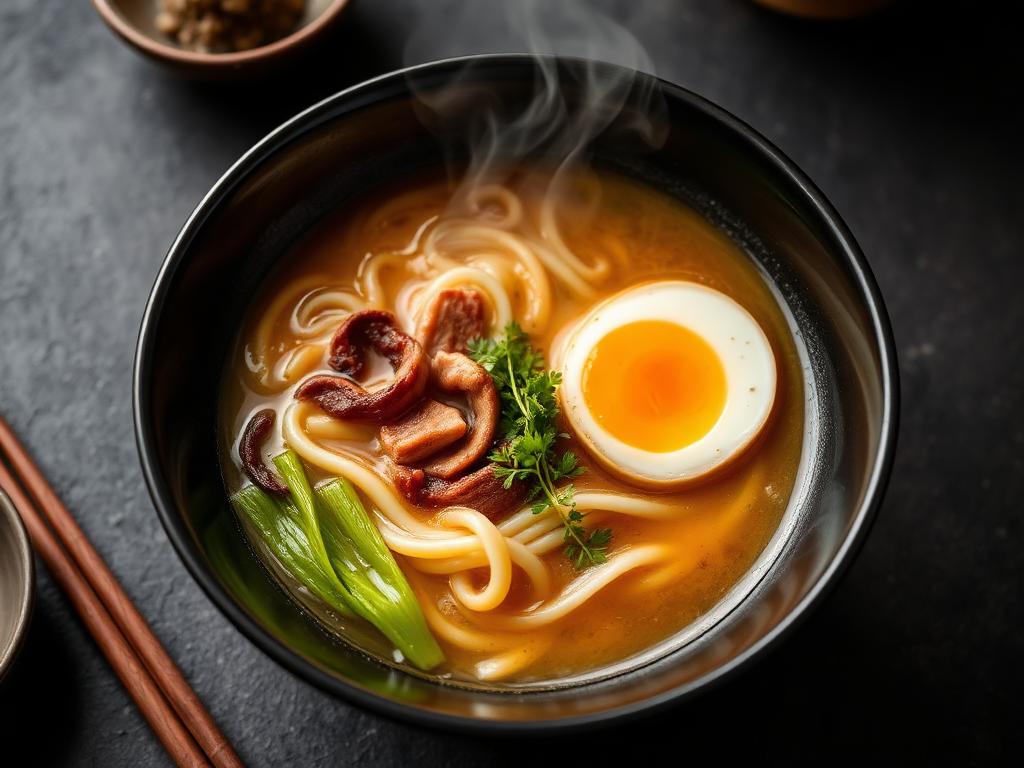 Puten-Ramen mit Ei