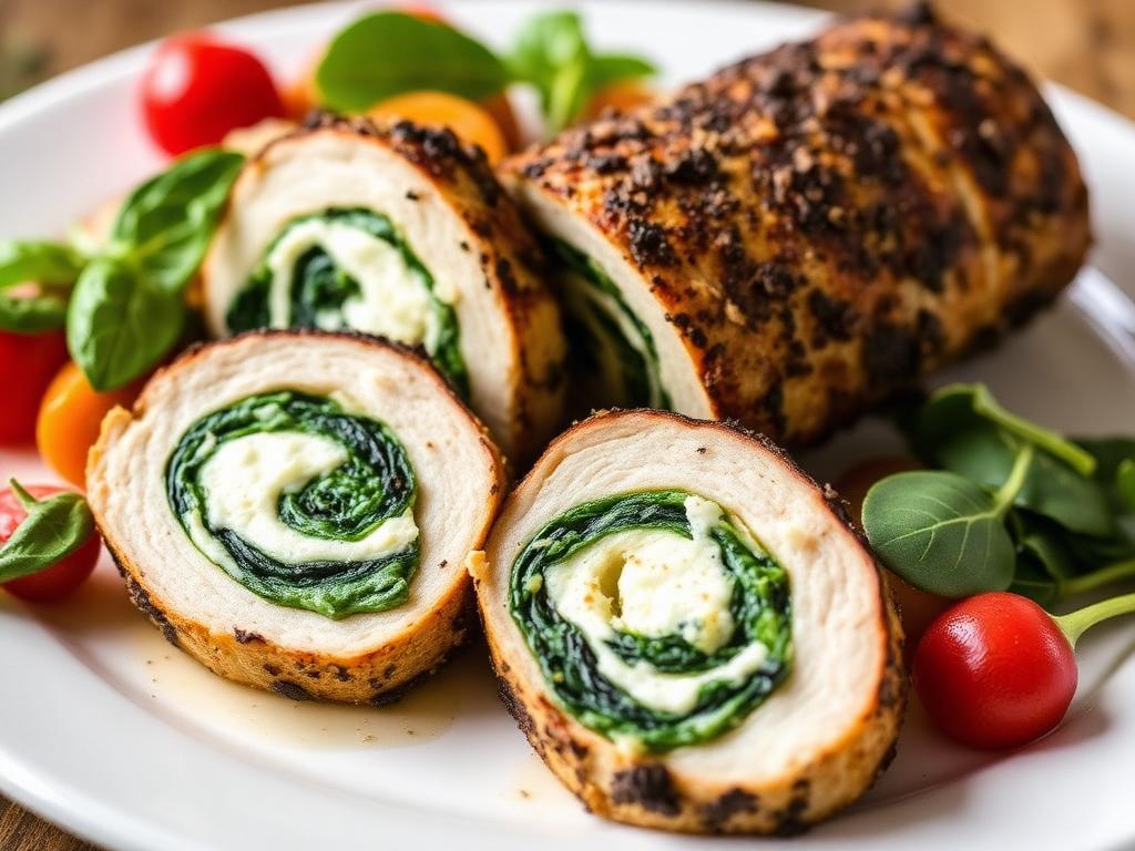 Puten-Spinat-Feta-Pfanne