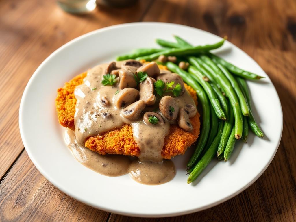 Putenschnitzel mit Pilzsauce