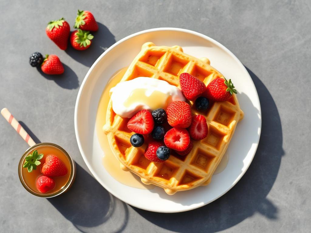 Quark-Waffeln mit Beeren