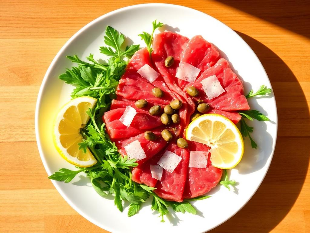 Rinder-Carpaccio mit Rucola