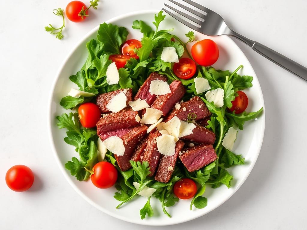 Rinder-Rucola-Salat mit Parmesan