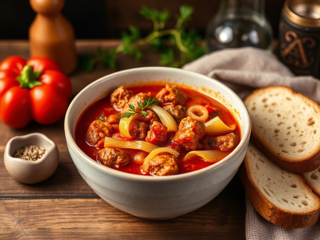 Schweinegulasch mit Paprika