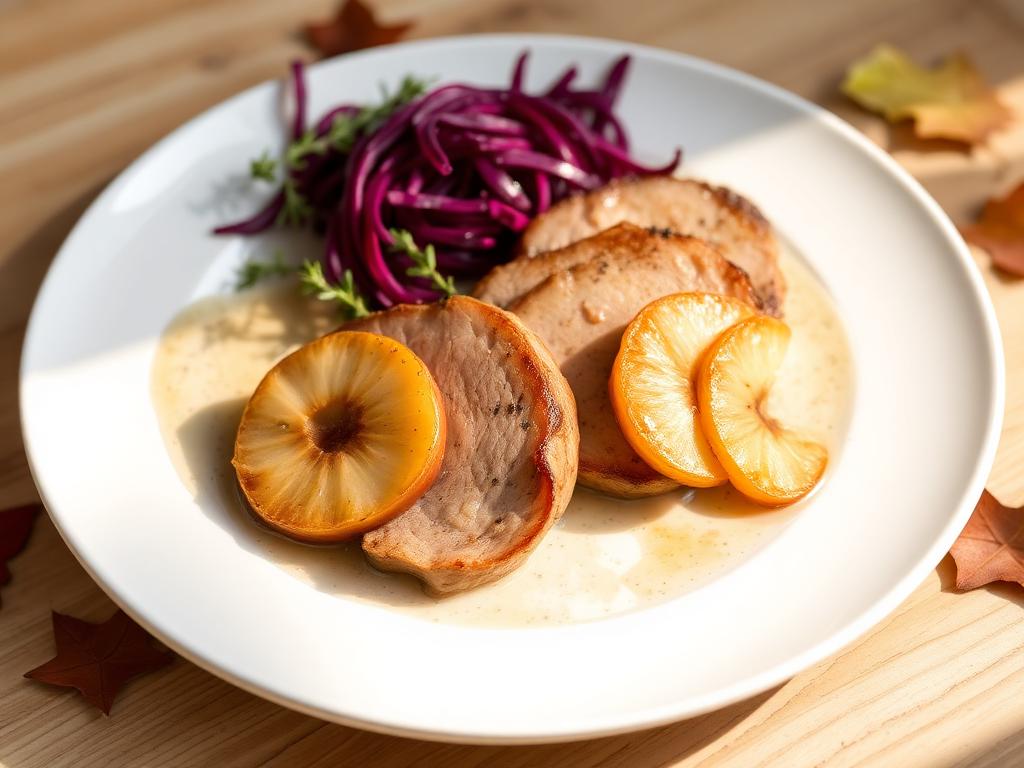 Schweinefilet-Apfel-Salat