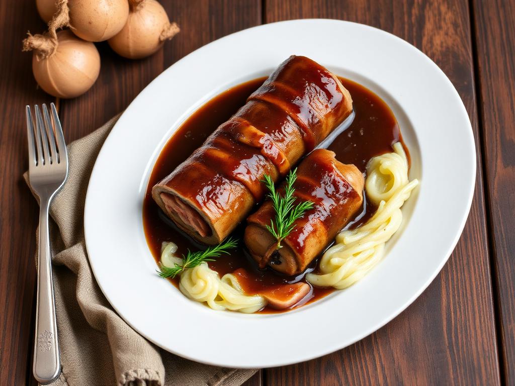 Schweine-Rouladen mit Speck