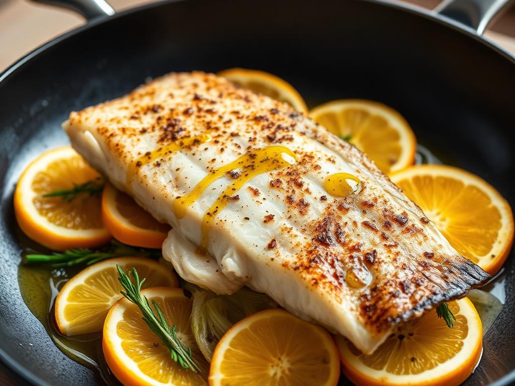 Seebarsch mit Fenchel & Orange