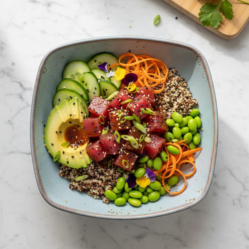 Thunfisch-Poke mit Quinoa