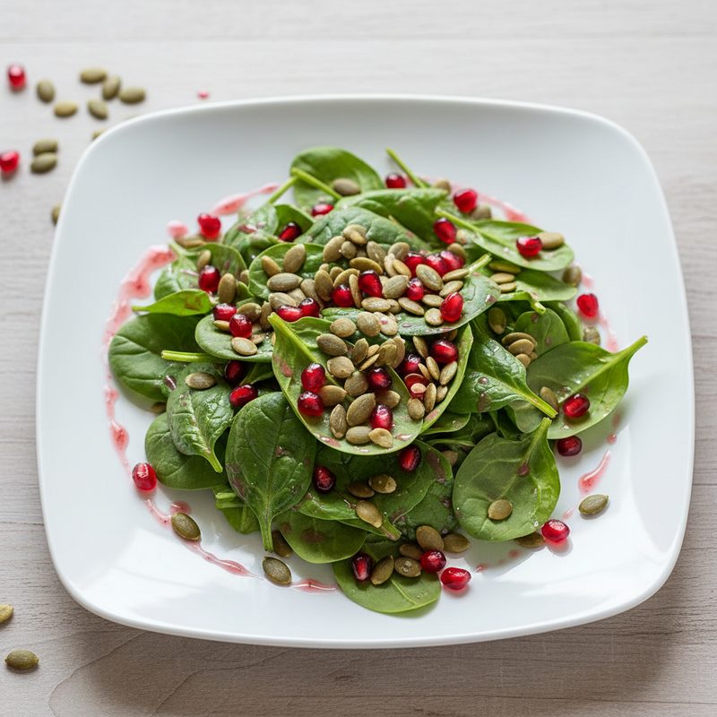 Kürbiskern-Spinatsalat