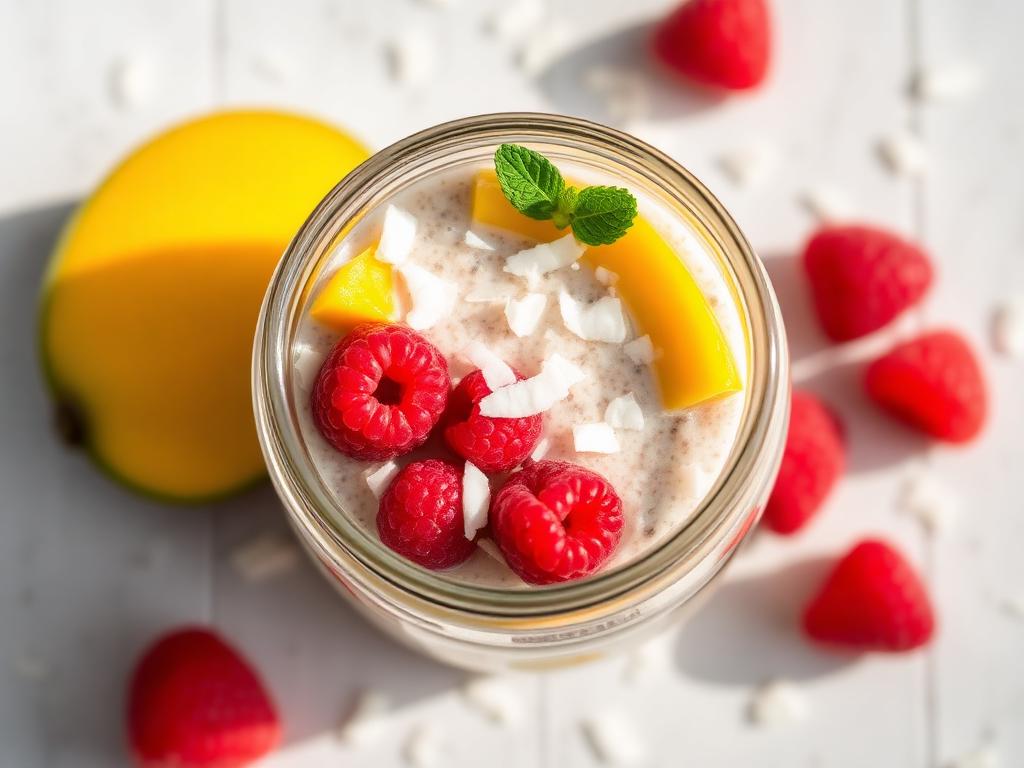 Veganer Chia-Pudding mit Mango