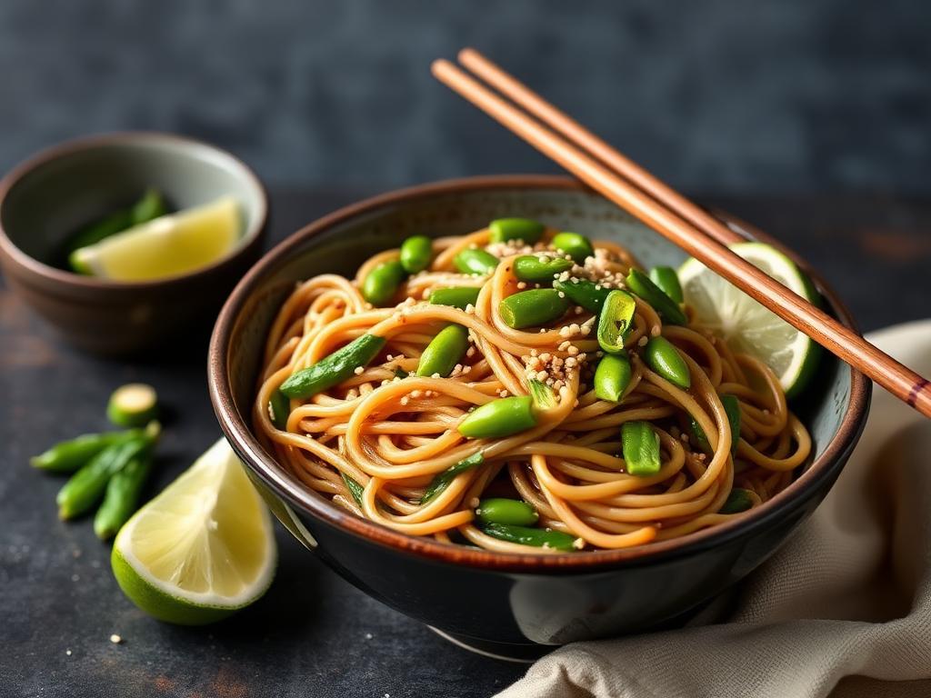 Soba-Nudeln mit Edamame