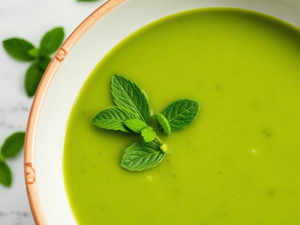 Erbsen-Minze-Suppe