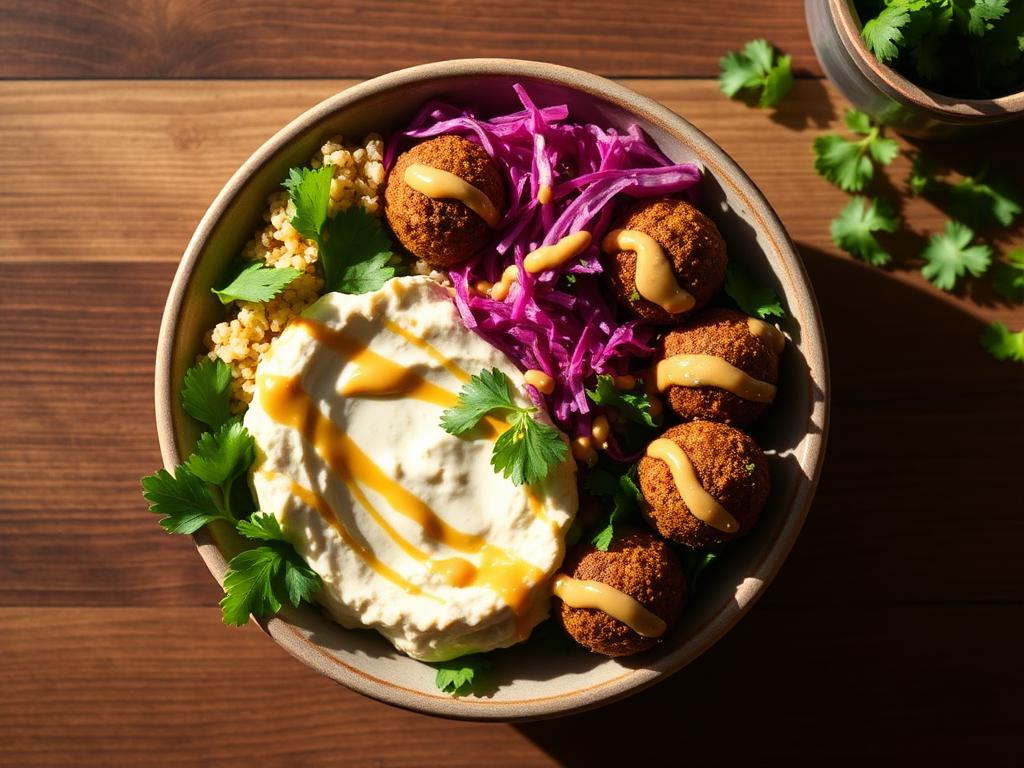 Falafel-Bowl mit Tahini