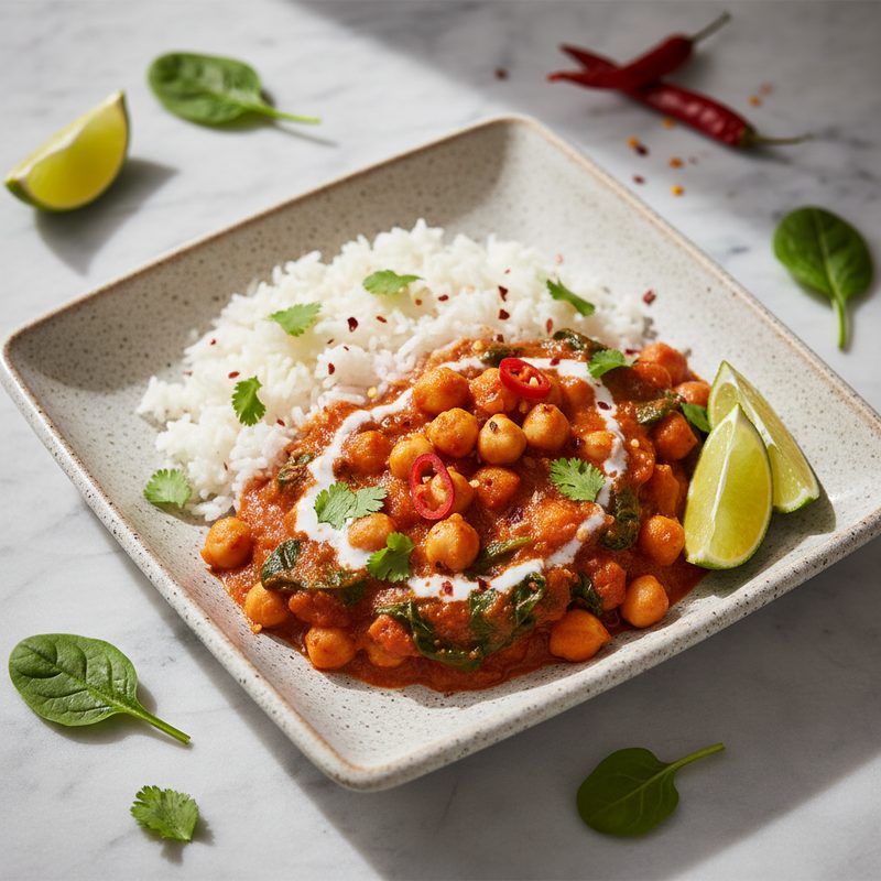 Kichererbsen-Spinat-Curry