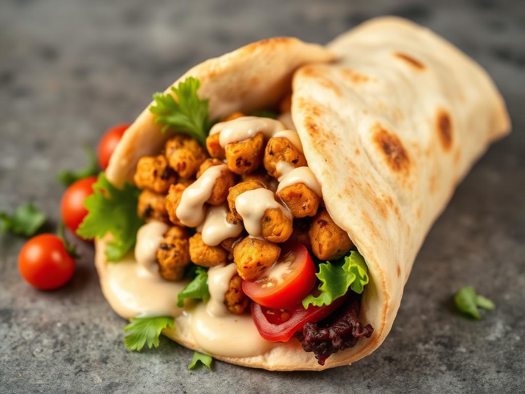 Kichererbsen-Shawarma im Pita